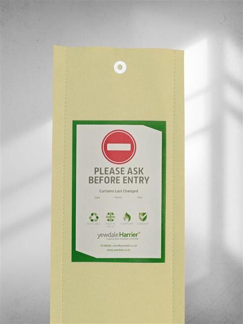 DPL3 - Disposable Cubicle Curtain with Hook Hollow Cream