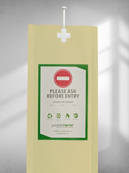 DPL4 - Disposable Cubicle Curtain with Universal Stalk Cream