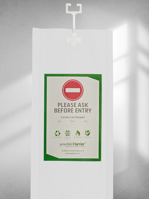 DPL10 - Disposable Cubicle Curtain with U-Shaped Hook White