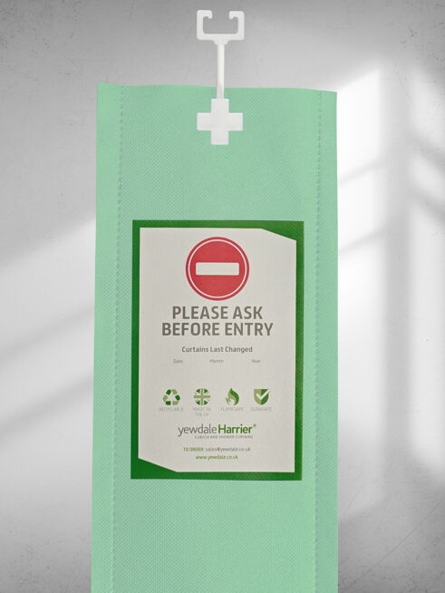 DPL10 - Disposable Cubicle Curtain with U-Shaped Hook Mint