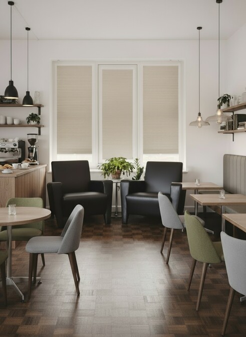 Yewdale PFC20 pleated Honeycomb blinds down